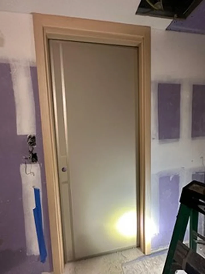 a door with a light on it