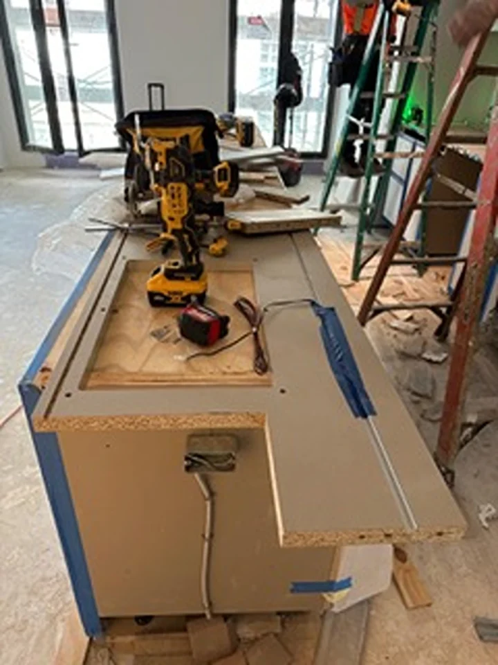 a table with tools on it